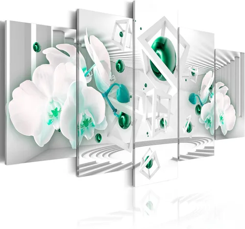 Vista 21 de Lienzo decorativo con impresión artística de diseño de orquídea de Artgeist Orquídea #01