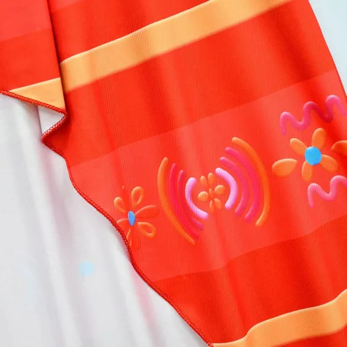 Vista 5 de Eledobby Mirabel - Vestido de Encanto para niños y niñas disfraz de Isabella Dolores Madrigal para Halloween vestido de fiesta de cumpleaños