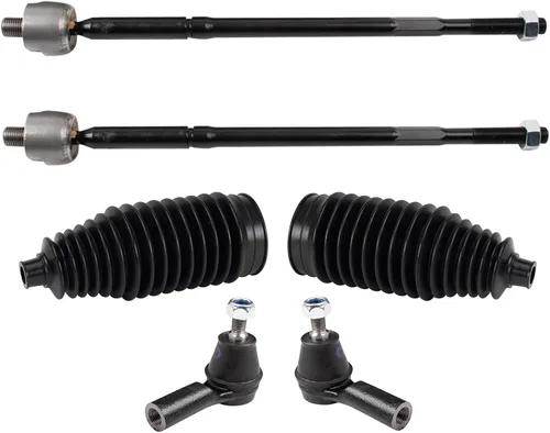 Vista 168 de TRQ Kit de dirección delantera con barra de acoplamiento de fuelle de piñón y cremallera compatible con Toyota Echo 2000-2005