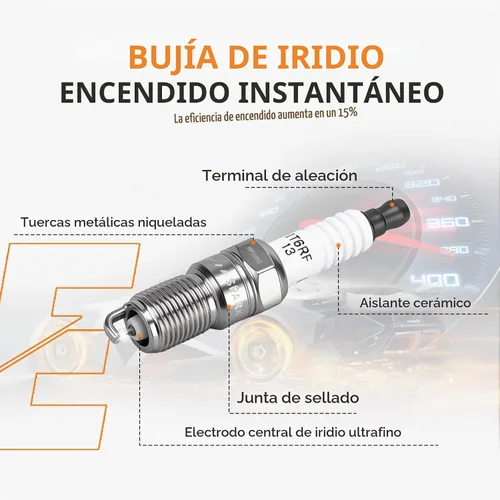 Vista 6 de Paquete de bobinas de encendido FD504 Kit de bujías de iridio apto