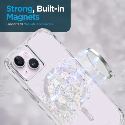 Vista 4 de Case-Mate Funda para iPhone 15 Plus/14 Plus de 6.7 pulgadas, toque de perla [protección contra caídas de 10 pies] [compatible con MagSafe] Funda