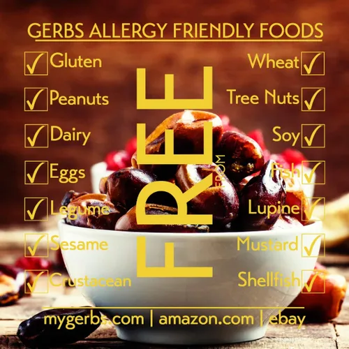 Vista 6 de Frutas secas GERBS, Top 14 libres de alergia alimentaria, sin sulfuro, sin conservantes, sin OMG, vegano
