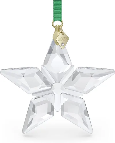 Vista 6 de Swarovski Juego de Adornos de Copo de Nieve de Edición Anual, Cristales Blancos, Parte de la Colección de Edición Anual