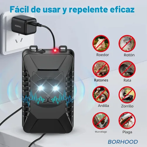 Vista 2 de Repelente ultrasónico de plagas de ardillas de roedores para automóvil
