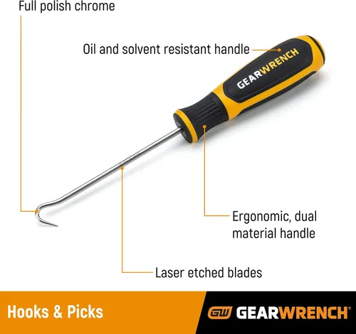 Vista 3 de GEARWRENCH Juego de 8 ganchos largos y púas - 84010H
