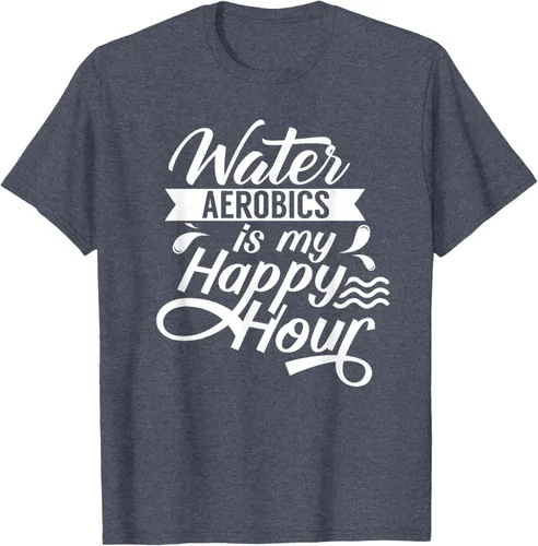 Vista 36 de Water Aerobics Is My Happy Hour Hobby Instructor Aqua Camiseta Negro