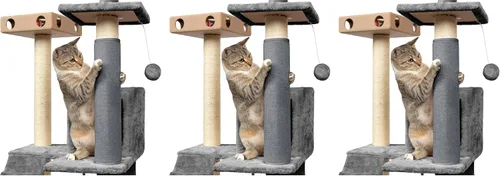 Vista 11 de Furhaven Funda para poste rascador envolvente para gatos de interior, se adapta a postes de hasta 3.5 pulgadas de diámetro, duradera y menos