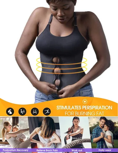 Vista 4 de Entrenador de cintura para entrenamiento de entrenamiento, cinturón adelgazante, corsé de látex, con cremallera, moldeador de cuerpo para mujer