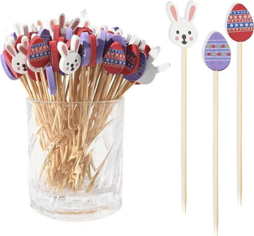 Vista 17 de 100 piezas de palillos de cóctel para bebidas, decoraciones de San Valentín, palillos de dientes elegantes para aperitivos, palillos de dientes