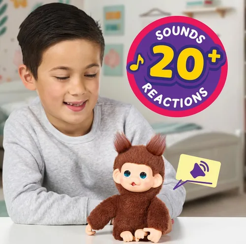 Vista 7 de Little Live Pets Baby Monkey Minis – Chikki Cherry, Interactive Pet
