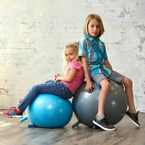 Vista 6 de Gaiam Kids Stay-N-Play - Pelota de equilibrio para niños, silla escolar flexible, asiento alternativo activo para escritorio de aula con patas