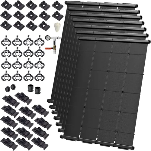 Vista 10 de Kit de bricolaje de calentador solar de piscina de grado industrial, sistema de montaje superior sin tirantes de viento alto y máxima resistencia a