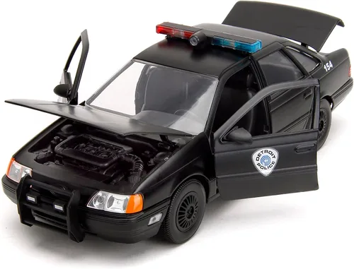 Vista 7 de Jada Robocop 35 aniversario 1:24 OCP Ford Taurus - Coche fundido a presión y figura de Robocop de 2.75 pulgadas, juguetes para niños y adultos
