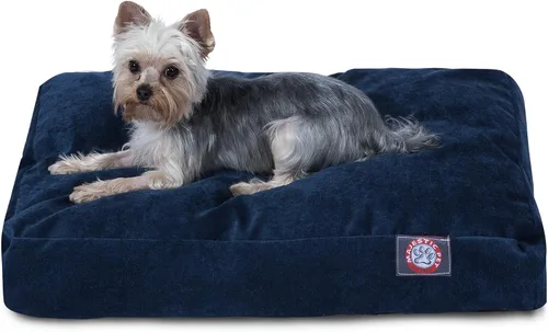 Vista 9 de Majestic Pet Cama para perro de espuma viscoelástica triturada, pequeña con funda extraíble lavable, cama ortopédica rectangular para perros, cama