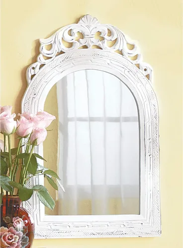 Vista 3 de Espejo de pared de madera con arqueado, estilo Shabby Chic, 20