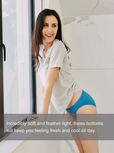 Vista 4 de METARINO - Bragas deportivas de lana merina suave para mujer Negro