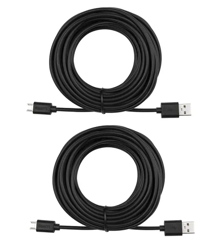 Vista 9 de Smays Cable de alimentación micro USB para Wyze Cam v3, Nest, Arlo Q, Blink, Ring Mini Cam, Yi Dome - Cable de carga de 12 pies Nest, Yi Dome
