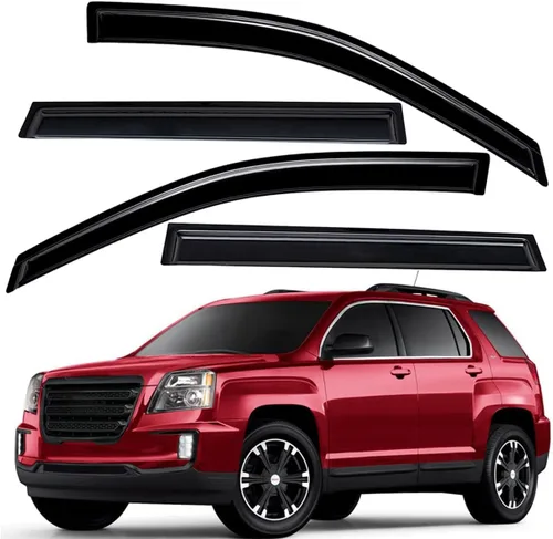 Vista 8 de Lightronic Visera de ventana de ventilación automática con clip extra duradero, compatible con GMC Terrain 2010-2017, protección UV, deflector