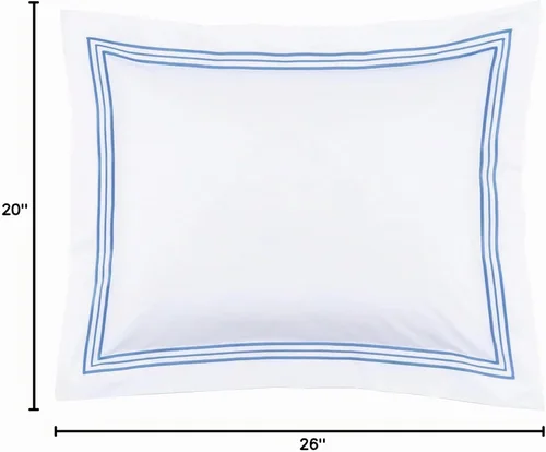 Vista 6 de Pine Cone Hill Trio French Blue Stripe - Funda de edredón de algodón percal, estándar Azul Francés