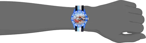 Vista 2 de Disney Reloj analógico con correa de nailon y cuarzo para niños, Coches, Niños de plástico