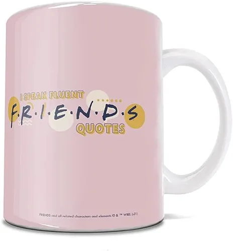 Vista 130 de Trend Setters Friends the Television Show – 25 años – Mercancía oficial – Taza de café o té de cerámica blanca de 11 onzas – perfecta para regalar