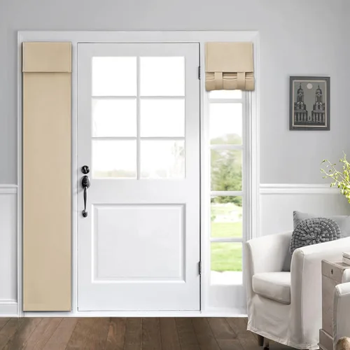 Vista 6 de HOMEIDEAS Cortinas Opacas para Puerta, Cortinas de Privacidad para Puerta Delantera para Ventana Pequeña y Sombras Laterales, Cubierta de Ventana