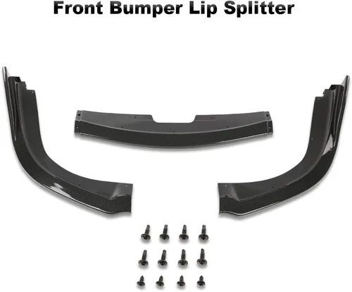 Vista 7 de G-PLUS Alerón de parachoques delantero compatible con Subaru Impreza WRX STI 2006-2007 todos los modelos CS2 estilo PP negro sin pintar parachoques