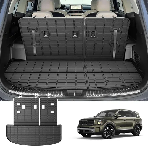 Vista 87 de Forro de carga para Jeep Compass/Patriot 2007-2016 y 2007-2012 Dodge Caliber, alfombras de carga para todo clima para accesorios de Compass