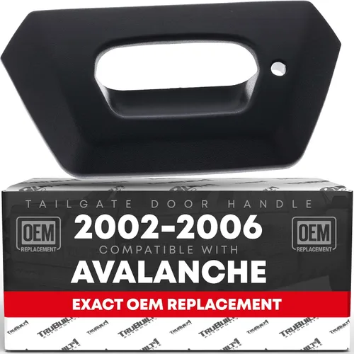 Vista 6 de T1A Conjunto de manija para portón trasero, metal mejorado, compatible con Chevrolet Avalanche 1500 2002-2006, Avalanche 2500 02-06, negro