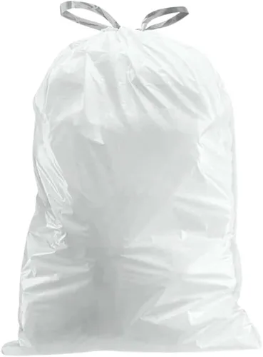 Vista 2 de Plasticplace Forro de 5 galones │ 0.9 mil │ Cordón blanco│ 19 x 25 pulgadas (100 unidades) (paquete de 2)