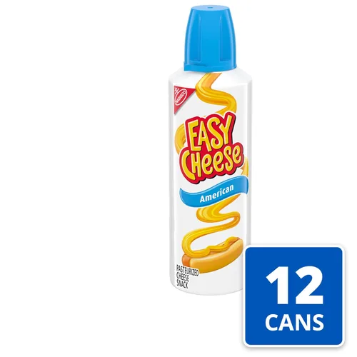 Vista 4 de EASY CHEESE - Bocadillo de queso americano, latas de 12-8 onzas