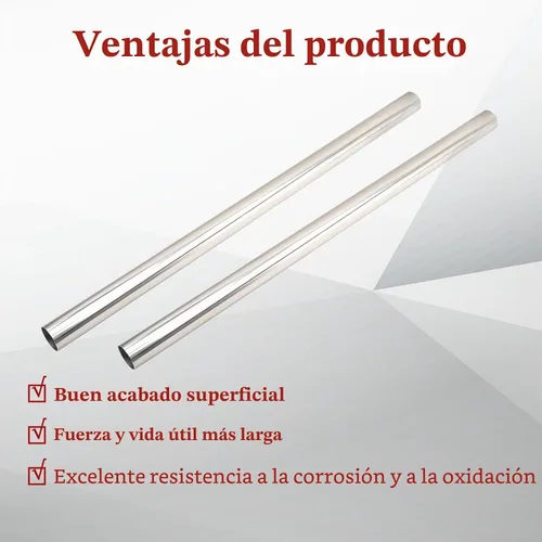 Vista 4 de 2 Pulgadas (51MM) Longitud 30 Pulgadas Recto Tubo de Acero Inoxidable Intercooler de Turbocompresor para Entrada de Aire Universal-2 Piezas