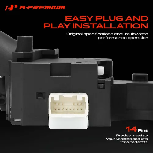 Vista 4 de Interruptor de señal de giro A-Premium, atenuador de faros, luz de estacionamiento, conjunto de palanca del interruptor de limpiaparabrisas