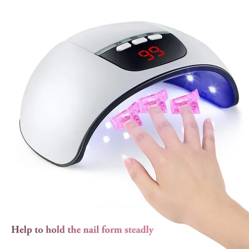 Vista 6 de 6 piezas de polygel de construcción rápida puntas de uñas clip rosa transparente extensión de dedo UV LED constructor puntas de uñas clips con 1