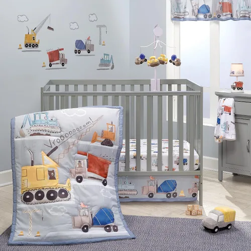 Vista 5 de Bedtime Originals Construction Zone - Funda para cambiador, color blanco/camiones