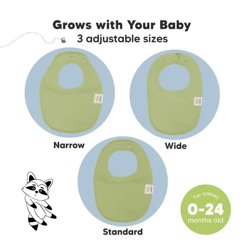 Vista 4 de KeaBabies Paquete de 8 baberos orgánicos para bebés para niñas y niños y paquete de 10 baberos bandana para bebé, baberos de dentición para niños