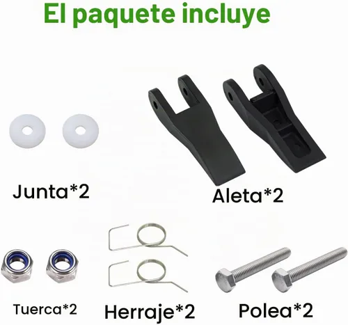 Vista 5 de 29-1 Kit de reemplazo de aleta para Werner Lock Kit de reemplazo para Werner/Louisville/Keller Piezas de escaleras de extensión de aluminio y fibra