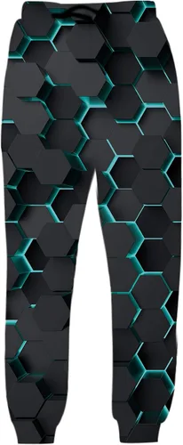 Vista 2 de UNIFACO. Pantalones deportivos unisex con estampado digital 3D con cordón