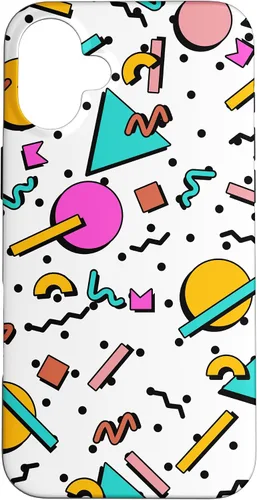 Vista 23 de Vintage Geometría Forma Patrón Retro 80s 90's Nostalgia Case para iPhone 17