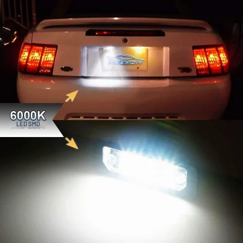 Vista 6 de Conjunto de Lámparas LED para Matrícula Compatible con Mustang Fusion Taurus Flex Focus Lincoln MKS MKT MKX MKZ Mercury Sable Milan 6000K Blanco