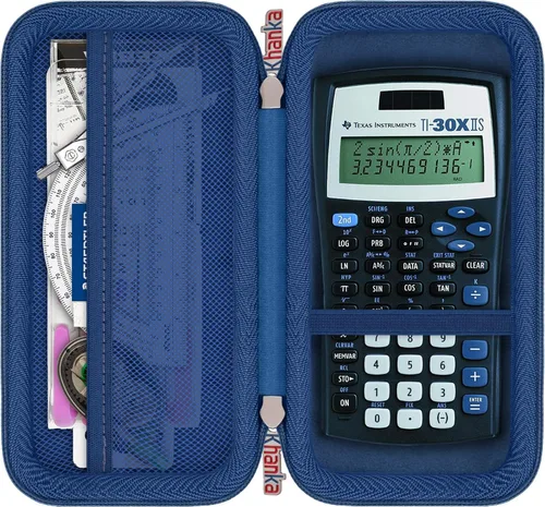 Vista 12 de khanka Funda de transporte para calculadora científica Texas Instruments TI-30Xa/TI BA II Plus/TI-30XIIS /TI-30XS MultiView/TI-36X Pro Engineering