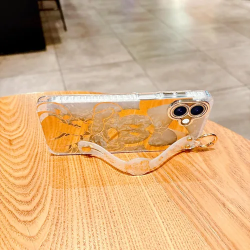 Vista 3 de Funda para Galaxy A07 con soporte para muñeca, ultra delgada, patrón de animales IMD a prueba de golpes, protección para Samsung Galaxy A07 4G