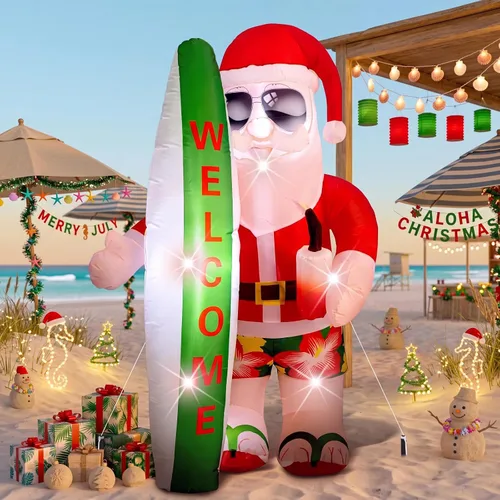 Vista 20 de VIHOSE Arco de castillo inflable verde de 10 pies con luces LED