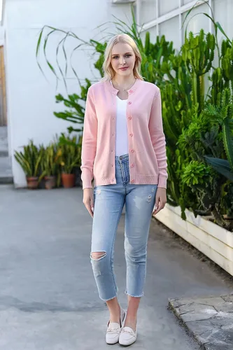 Vista 5 de SMILING PINKER Suéter tipo cárdigan para mujer, con botones, grueso y suave, regalo para madre y abuela