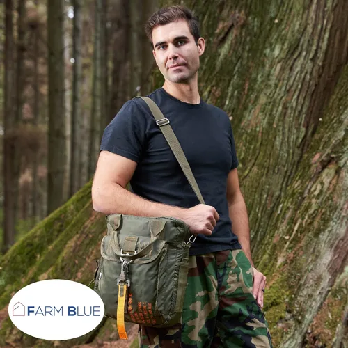 Vista 3 de Farm Blue Bolsa táctica de vuelo Bolsa para casco de piloto de paracaídas Estilo militar