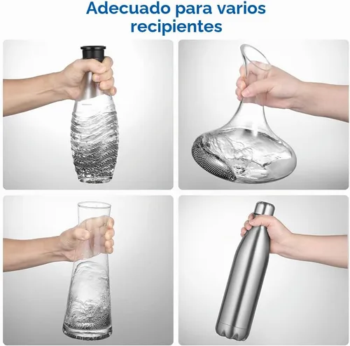 Vista 3 de Ecooe 1000 bolas de limpieza reutilizables para decantador de vino, acero inoxidable, botella de vidrio, jarra y jarrón Tipo1-1000 cuentas