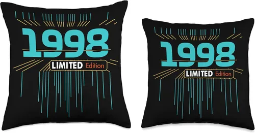 Vista 3 de Retro Gaming 1998 Limited Edition Birthday 1998 Men Woman Throw Pillow