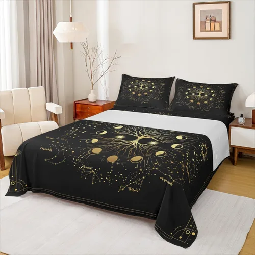 Vista 7 de Castle Fairy Juego de sábanas de motocross tamaño twin, juego de ropa de cama verde con diseño de panal ombré, decoración de habitación de niños
