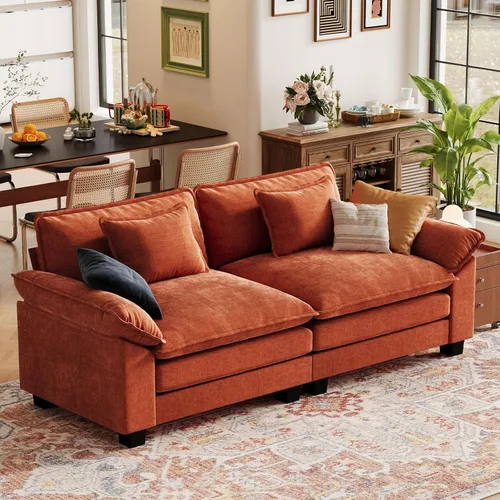 Vista 15 de CDCASA Silla de acento de gran tamaño de 50'' con otomana Asiento extra ancho y profundo estilo sofá nube para sala de estar, dormitorio, rincón