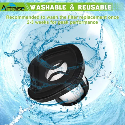 Vista 5 de Paquete de 4 filtros de repuesto 2390A para aspiradora de mano Bissell Pet Hair Eraser Model 2390 2389 23903 2284W 2579, comparado con las piezas #